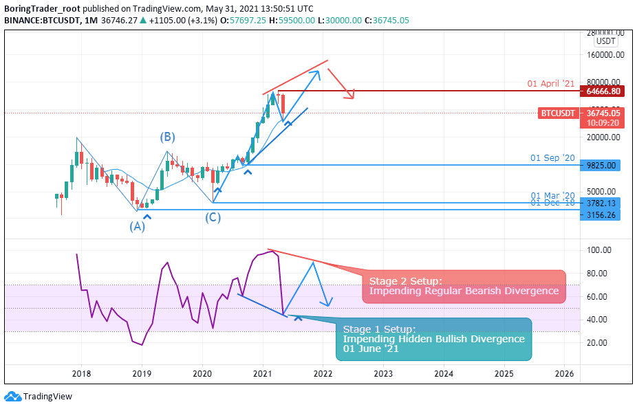 BTCUSD monthly chart - 4rd May 2021